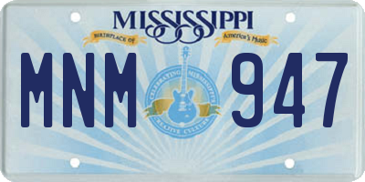 MS license plate MNM947