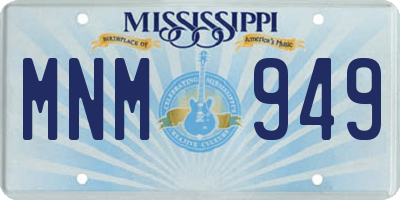 MS license plate MNM949