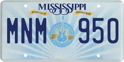 MS license plate MNM950