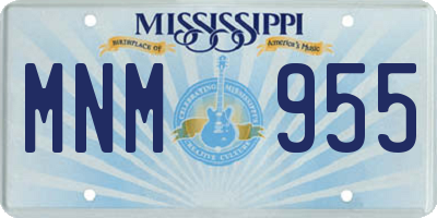 MS license plate MNM955