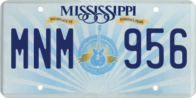 MS license plate MNM956