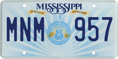 MS license plate MNM957