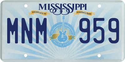 MS license plate MNM959