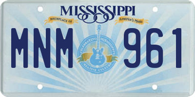 MS license plate MNM961