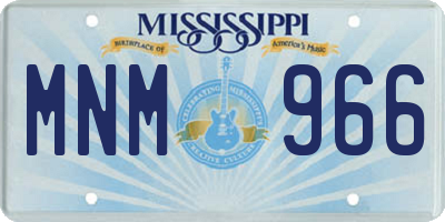 MS license plate MNM966