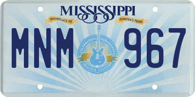 MS license plate MNM967