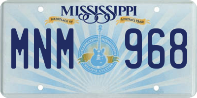 MS license plate MNM968