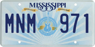 MS license plate MNM971