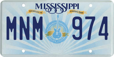 MS license plate MNM974