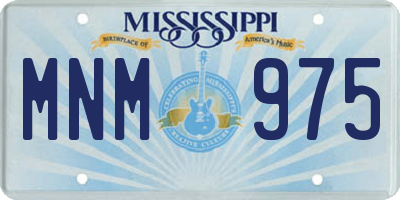 MS license plate MNM975