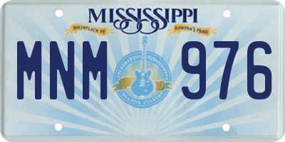 MS license plate MNM976