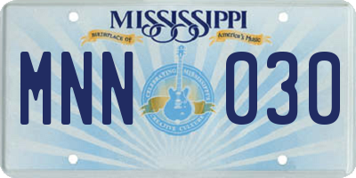 MS license plate MNN030