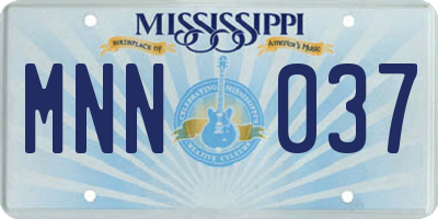 MS license plate MNN037