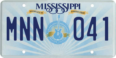MS license plate MNN041