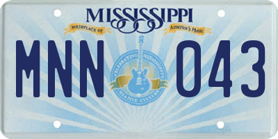 MS license plate MNN043