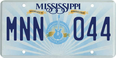 MS license plate MNN044
