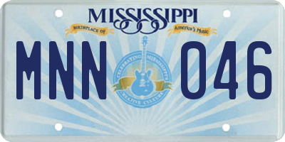 MS license plate MNN046