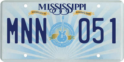 MS license plate MNN051