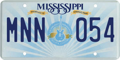 MS license plate MNN054