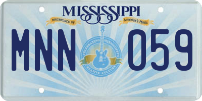 MS license plate MNN059
