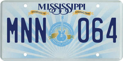 MS license plate MNN064
