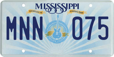 MS license plate MNN075