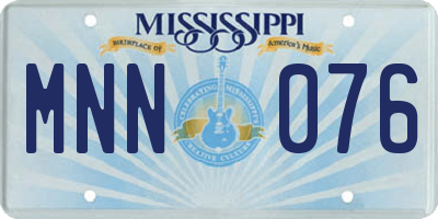 MS license plate MNN076