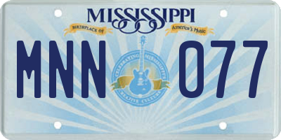 MS license plate MNN077
