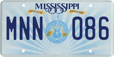 MS license plate MNN086