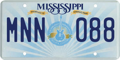 MS license plate MNN088