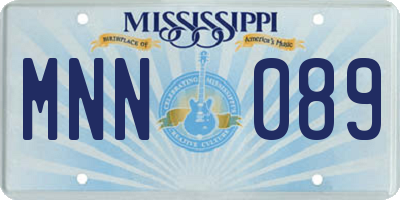 MS license plate MNN089