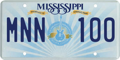 MS license plate MNN100