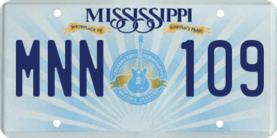 MS license plate MNN109