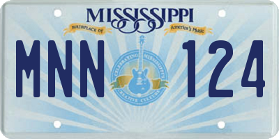 MS license plate MNN124