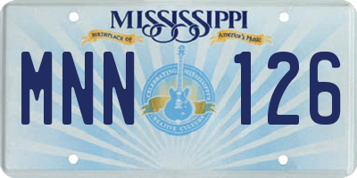 MS license plate MNN126