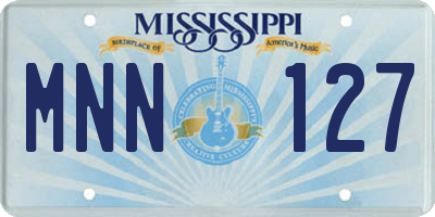 MS license plate MNN127