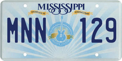 MS license plate MNN129