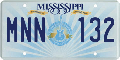 MS license plate MNN132