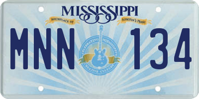 MS license plate MNN134