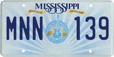 MS license plate MNN139