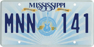 MS license plate MNN141