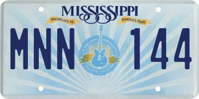 MS license plate MNN144