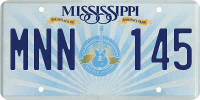 MS license plate MNN145