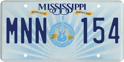 MS license plate MNN154