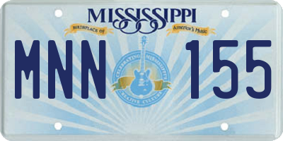 MS license plate MNN155
