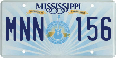 MS license plate MNN156