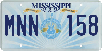 MS license plate MNN158