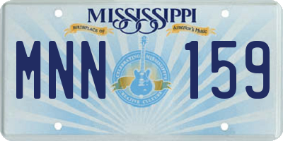 MS license plate MNN159