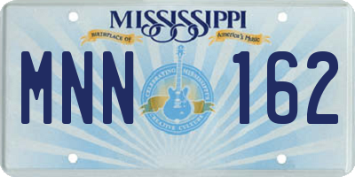 MS license plate MNN162
