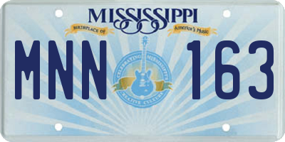 MS license plate MNN163